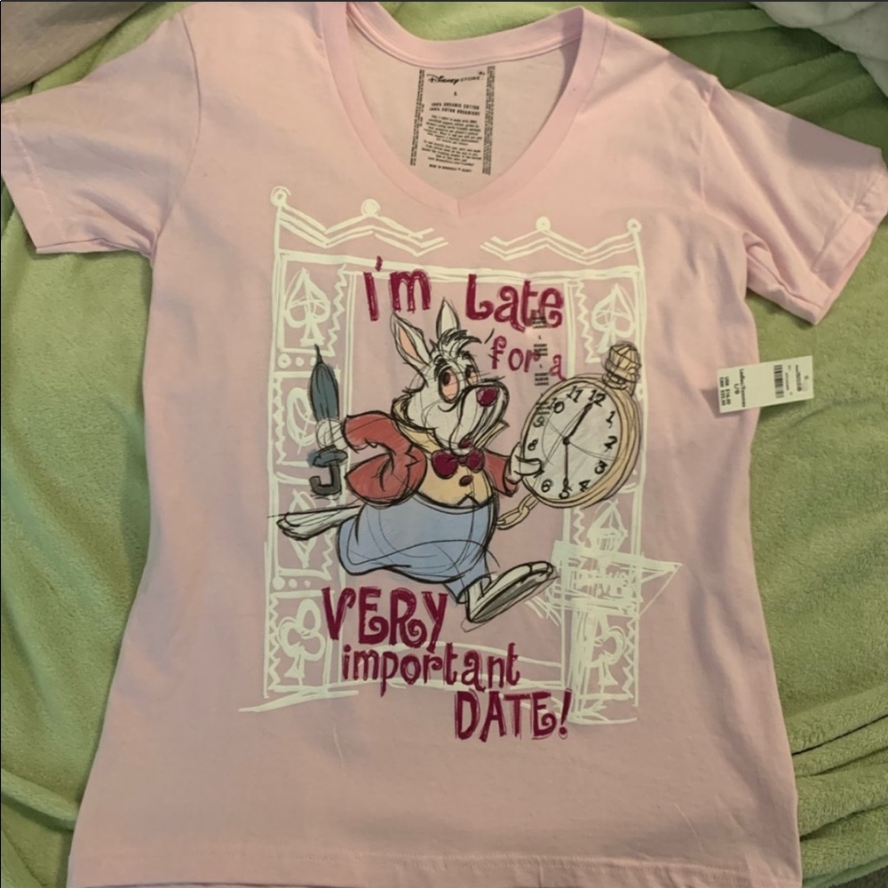 Disney Alice in Wonderland White Rabbit t-shirt, L